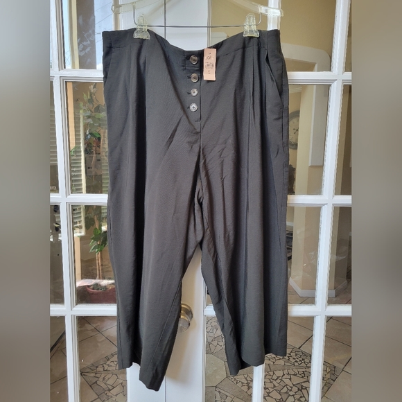 Loft Plus Button Up Cropped Pants - Picture 2 of 5